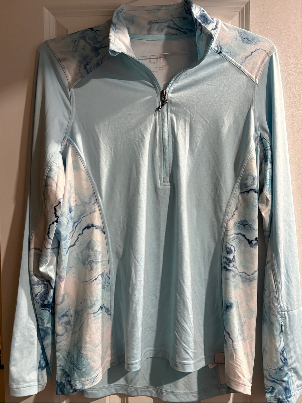 Light Blue Women's Quarter-Zip Performance Top